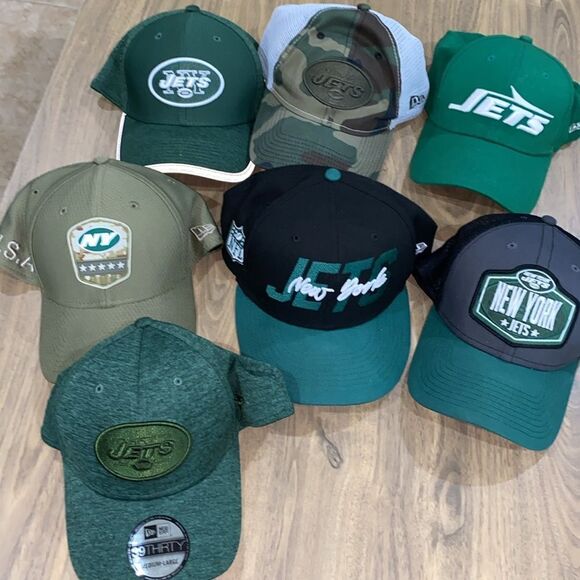 Bundle of Jets Hats NFL - Picture 2 of 11